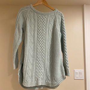 LLBean cable knit tunic sweater